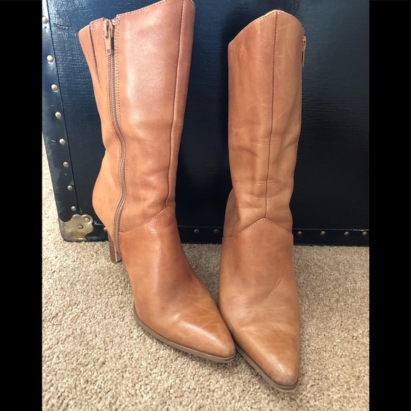 Shoes - High heel leather boots:ready to ship